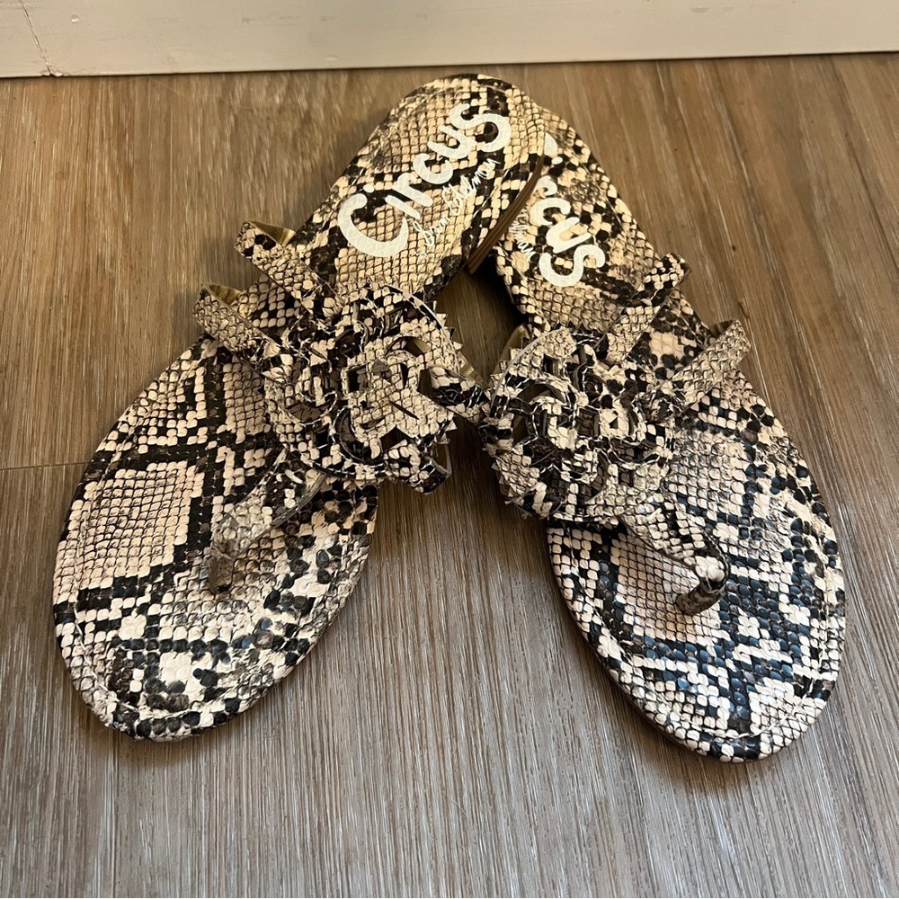 Circus by Sam Edelman Cherri Snake Print Sandals Women’s Size 7.5